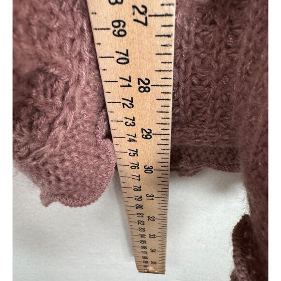 Moth Mauve Knit Wool Cardigan With Ruffled Edges Pink Size S - Picture 6 of 8